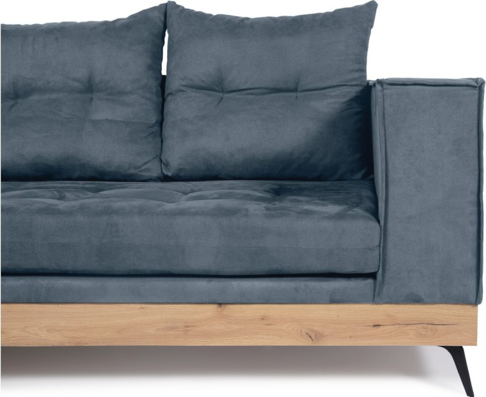 Απεικονίζει το ύφασμα του γωνιακού καναπέ London Interium Γκρι/Μπλε